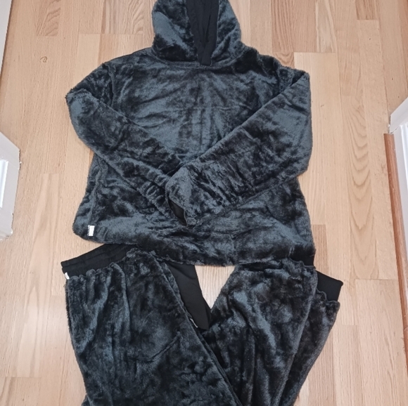 2 Piece Heavy Sweatsuit withfull lining Joggers/Pullover Hoodie Small Unisex - Picture 2 of 3